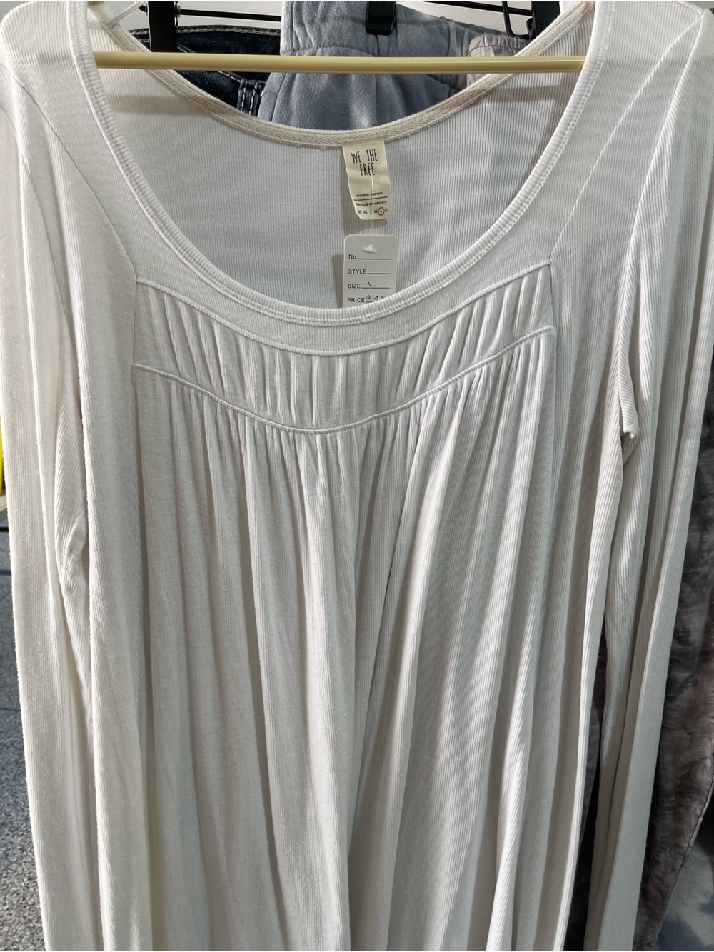 We The Free White Scoop-Neck Long Sleeve Tunic